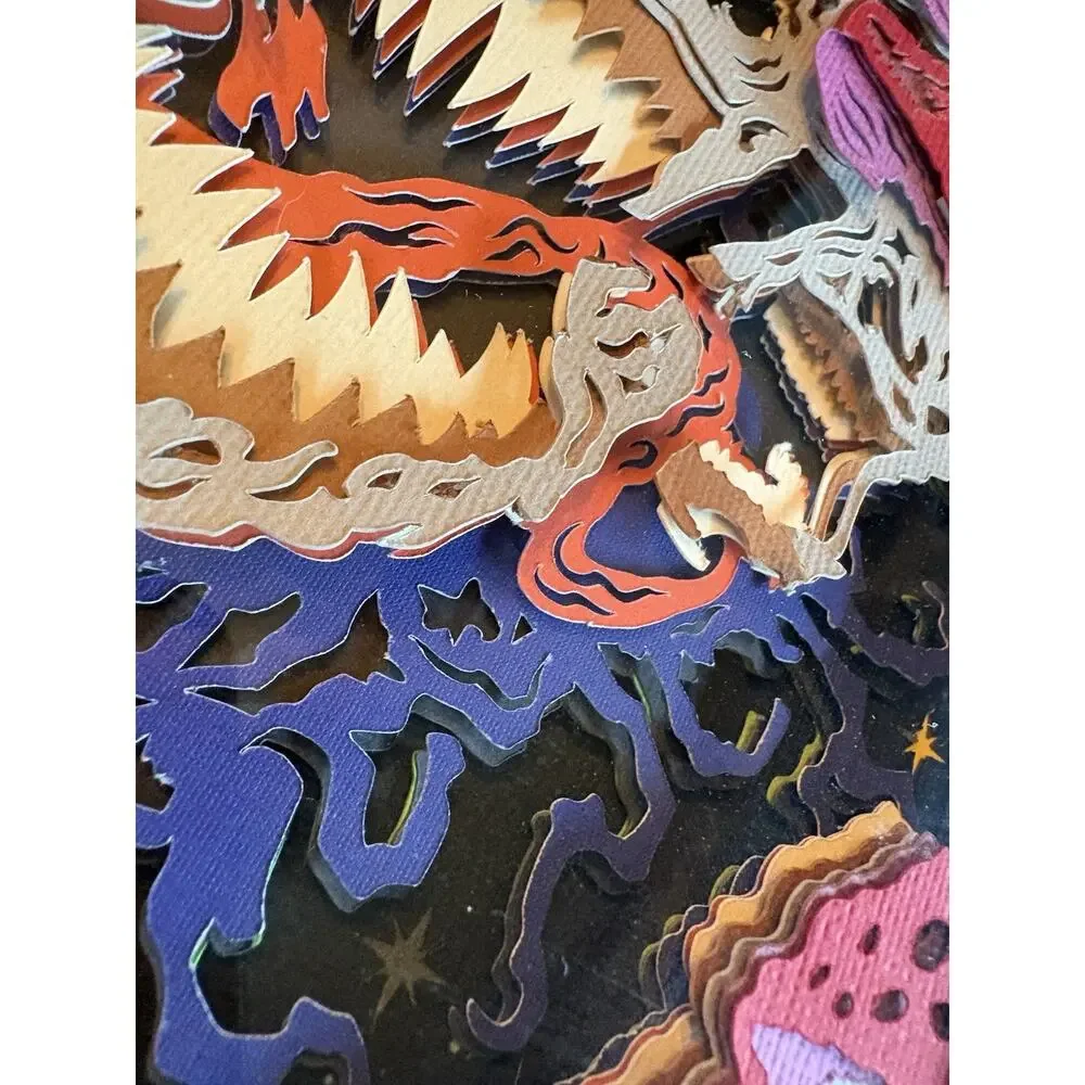 Halloween Creepy Mushroom Handmade Paper 3D Picture